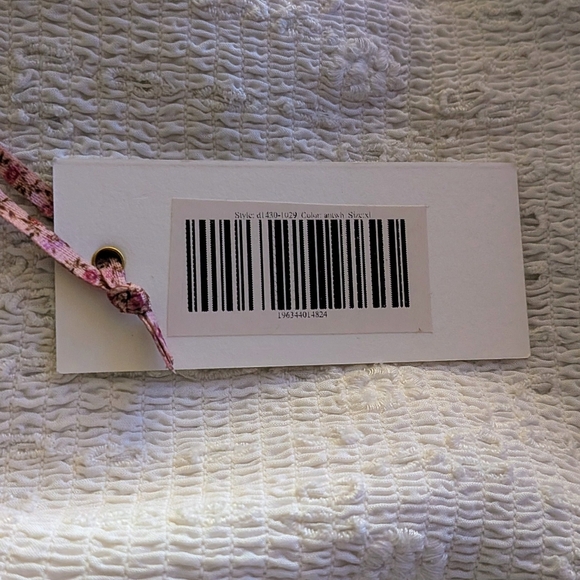 NWT LoveShackFancy XL Jayce 100% Indian Cotton Smocked Ajouré Design Mini Dress - Picture 16 of 16